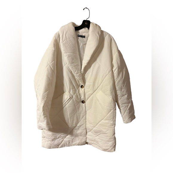 Shawl Collar Puffer Coat - Picture 3 of 7